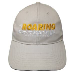 Roaring Springs Water Park Strapback Baseball Cap Beige One Size Cotton Vitronic